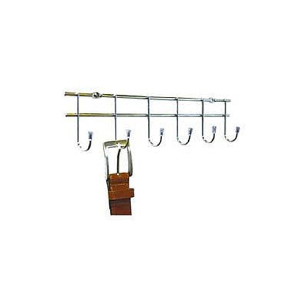 Porta Cintos Cromado Com 06 Ganchos Jomer 7130 Jomer