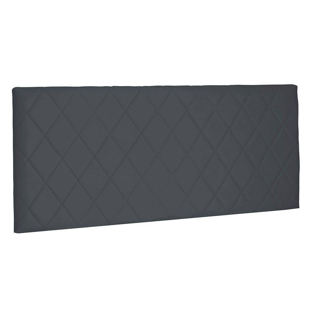 Cabeceira Painel King 1,95m Esmeralda Suede Cinza