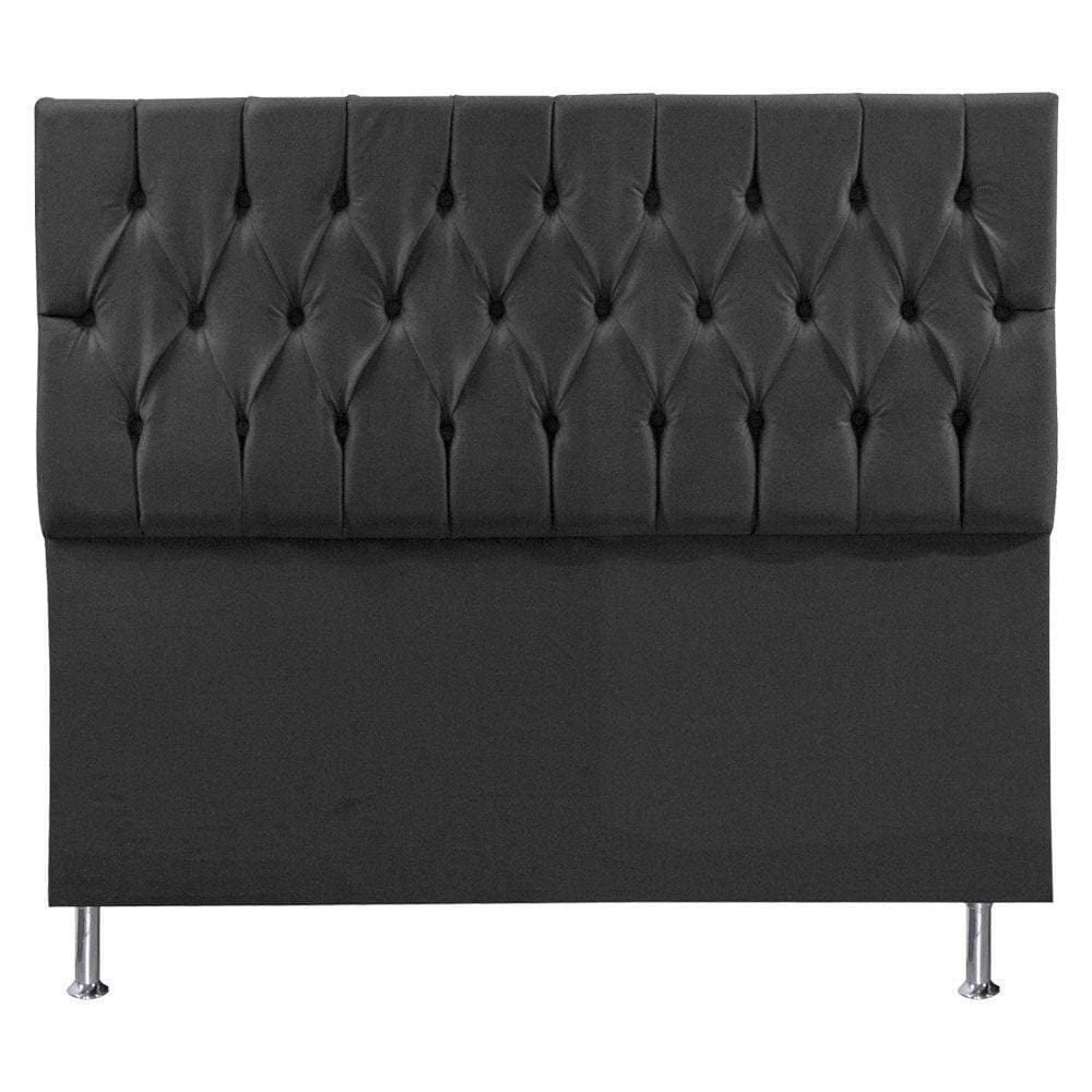 Cabeceira Casal 1,40m Suede Cinza