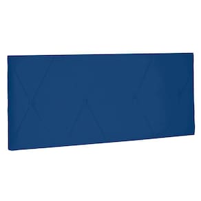 Cabeceira Painel Solteiro 0,90m Aquilla Suede Azul Marinho