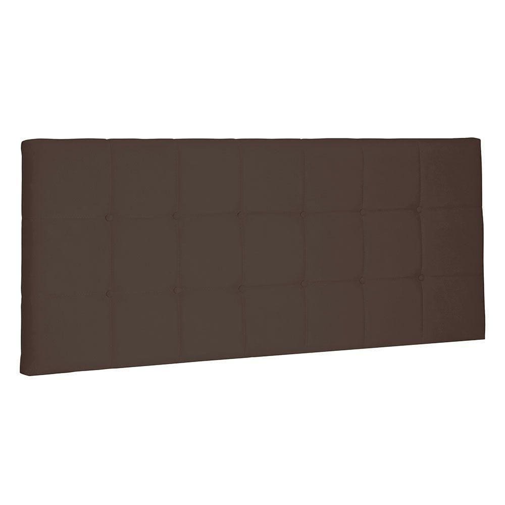Cabeceira Painel Queen 1,60m Verona Suede Marrom Café