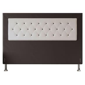 Cabeceira King 1,95m Havana Suede Branco Marrom