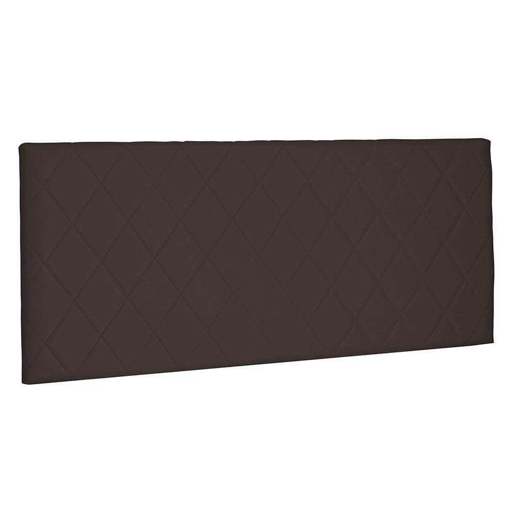 Cabeceira Painel Queen 1,60m Esmeralda Suede Marrom Café