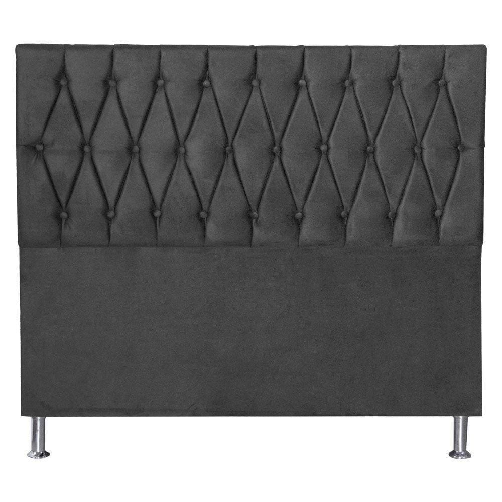 Cabeceira Solteiro 0,90m Paris Suede Cinza
