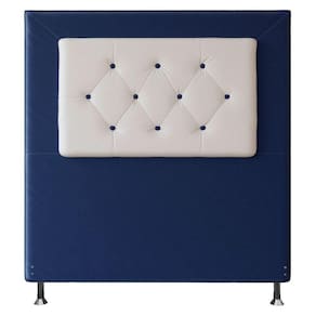Cabeceira Solteiro 0,90m Havana Suede Azul Branco