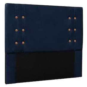 Cabeceira Casal 1,40m Genova Suede Azul Marinho