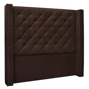 Cabeceira Casal 1,40m Vicenza Suede Marrom Café