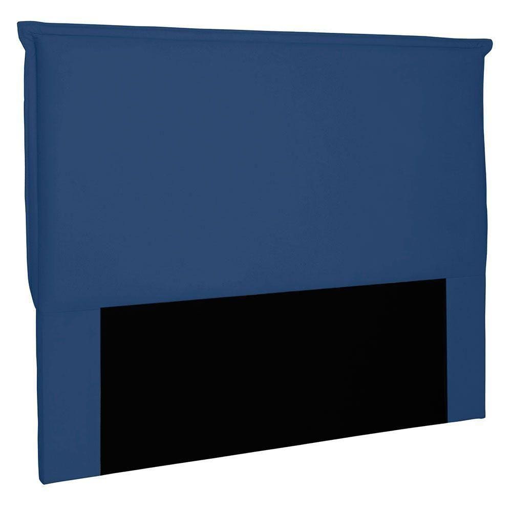 Cabeceira Solteiro 0,90m Veneza Suede Azul Marinho