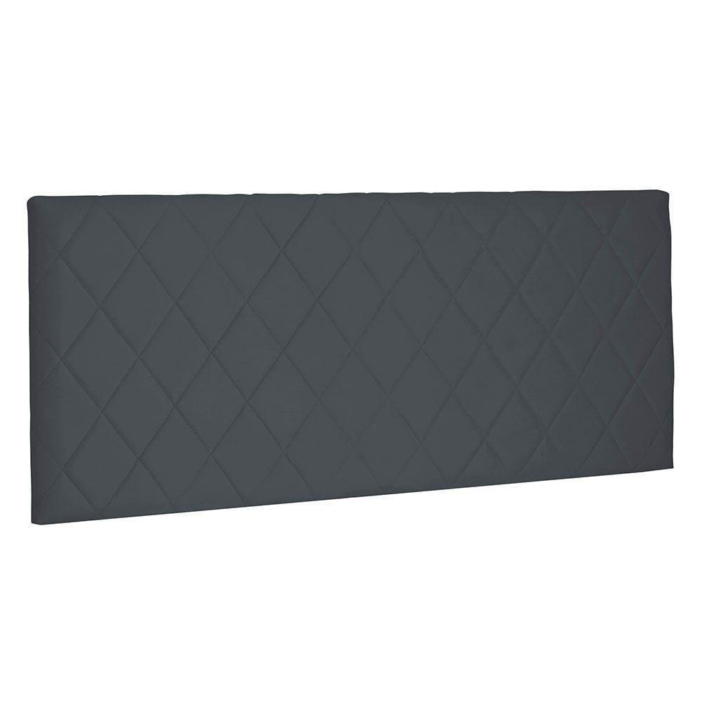 Cabeceira Painel Queen 1,60m Esmeralda Suede Cinza