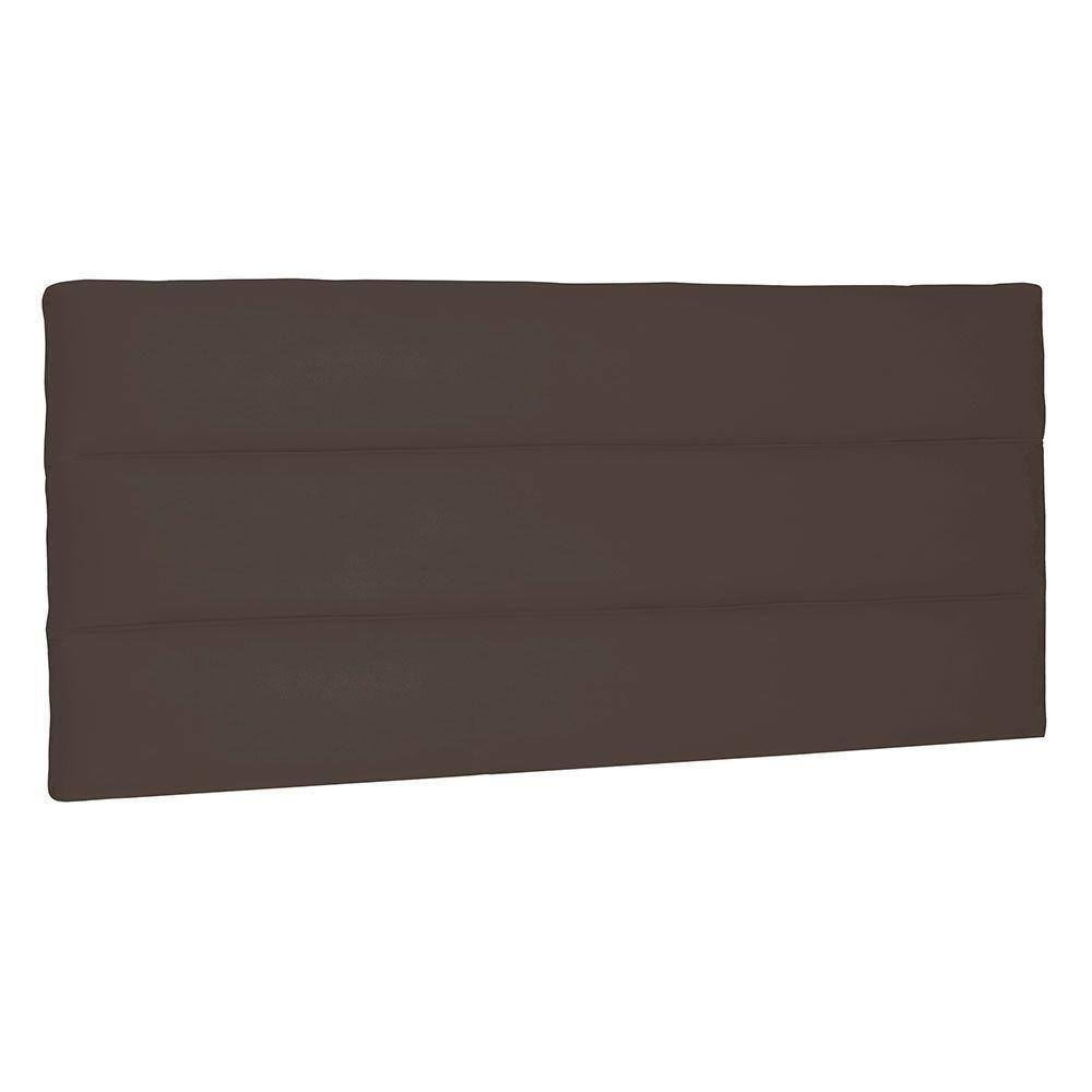 Cabeceira Painel Solteiro 0,90m La Italiana Suede Marrom Café