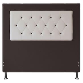 Cabeceira Casal 1,40m Havana Suede Marrom Branco