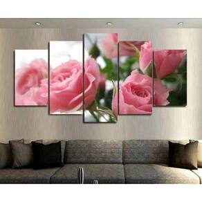 Quadros Decorativos Flores Rosas 63X130Mt N97