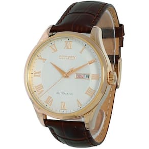 Relógio Citizen Masculino Automatico Tz20797M Rose Couro