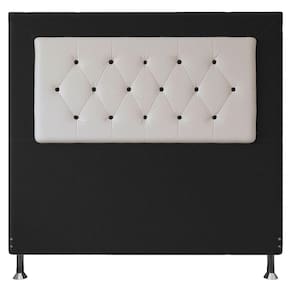 Cabeceira Casal 1,40m Havana Suede Branco Preto