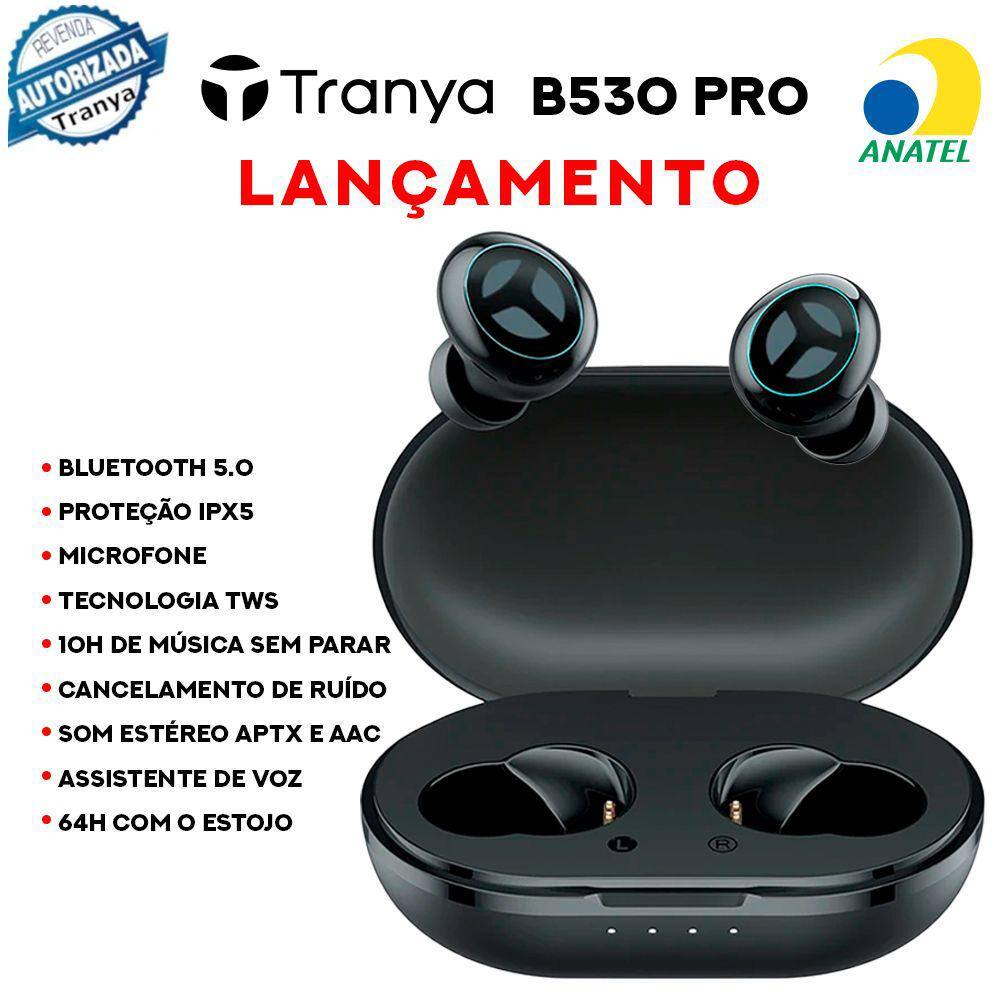 Tranya t10 fones de ouvido sem fio bluetooth 5 0 com estojo de carregamento  sem fio ipx7 | Casas Bahia