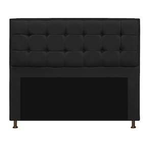 Cabeceira Copenhague 140 Cm Casal Suede Preto