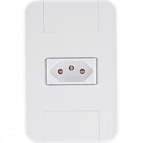 Conjunto 4x2 com 1 Tomada 2P+T 10 A 250 V Tramontina Tablet Branco Tramontina
