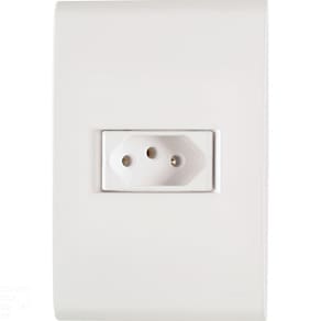 Conjunto 4x2 com 1 Tomada 2P+T Tramontina Liz 20 A 250 V Branco Tramontina