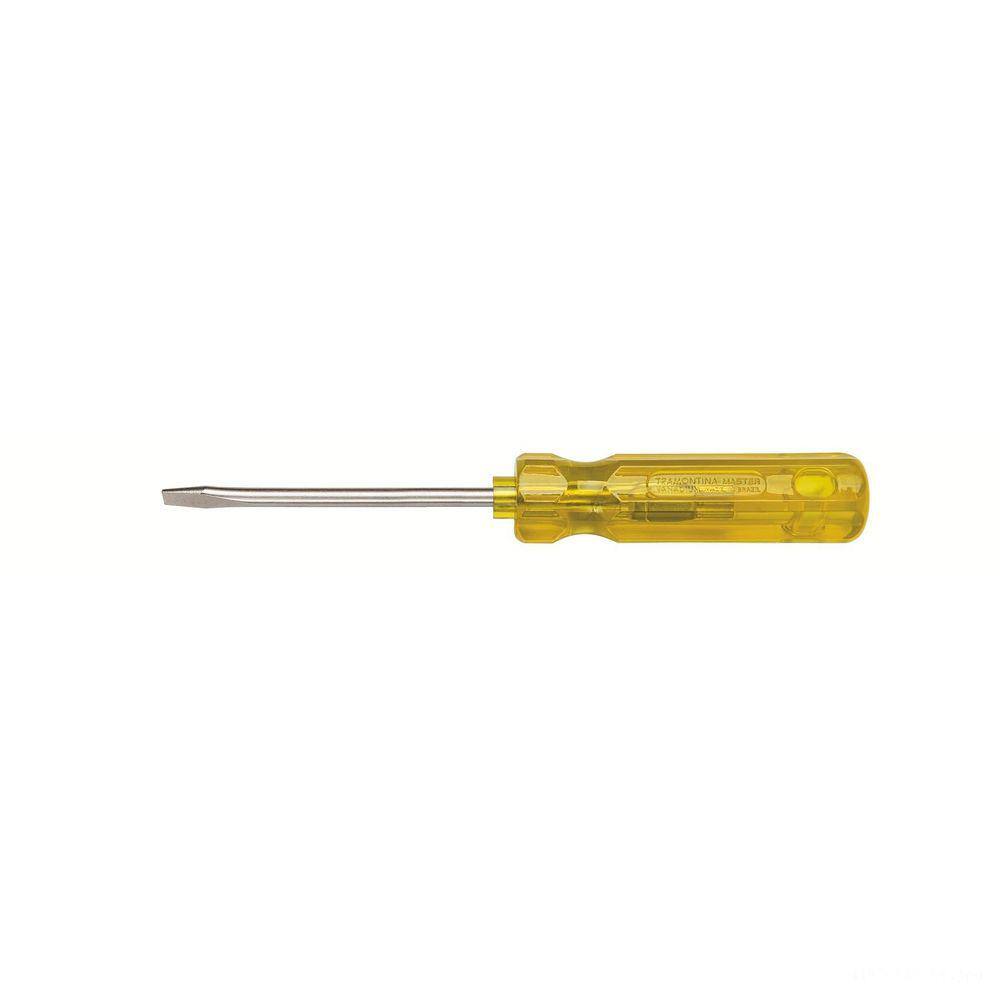 Chave de Fenda Tramontina Masterplus com Ponta Chata 1/4x4" em Aço Cromo Vanádio Tramontina