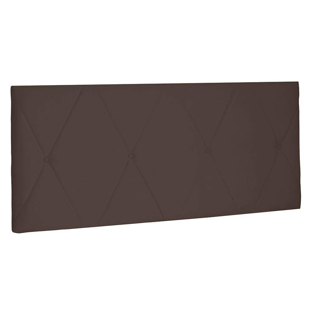 Cabeceira Painel King 1,95m Aquilla Suede Marrom Café