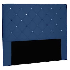 Cabeceira King 1,95m Tânia Suede Azul Marinho