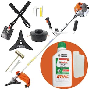 Roçadeira Profissional Vulcan VR430P á Gasolina 2T 43cc 1,7hp Robusta e Econômica com Lâmina 2 Pontas + Óleo Lubrificante 2 Tempos Stihl 500ml