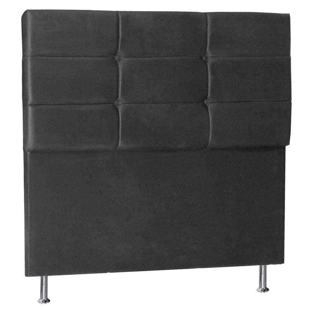 Cabeceira Solteiro 0,90m Tóquio Suede Cinza