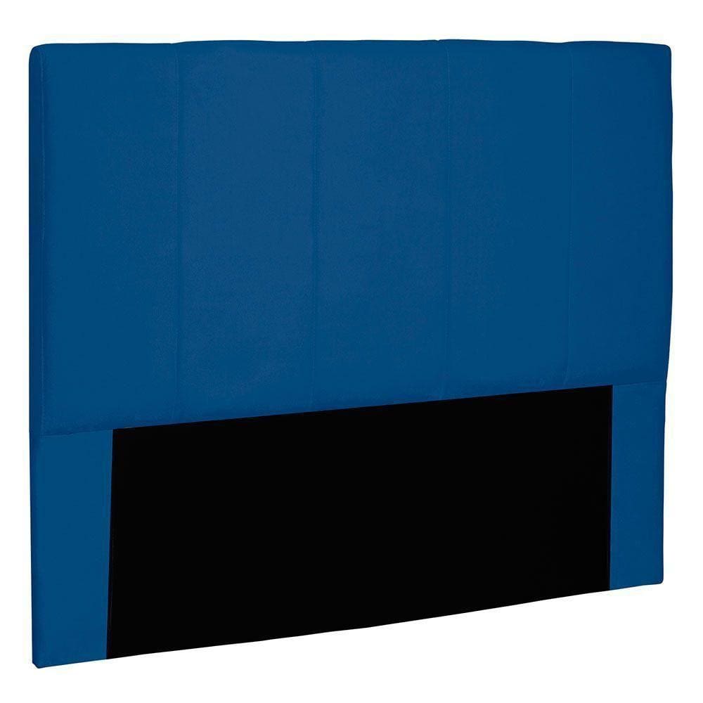 Cabeceira Solteiro 0,90m Ravenna Suede Azul Marinho
