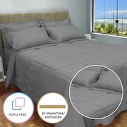 Edredom Cama Casal Queen com Jogo de Lençol Meia Estação