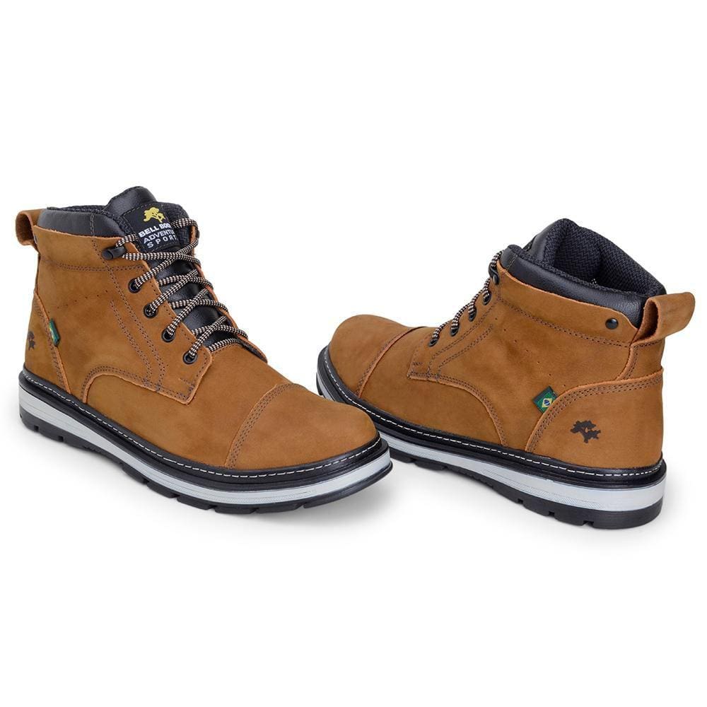 Bota Masculina Couro Adventure Conforto Casual