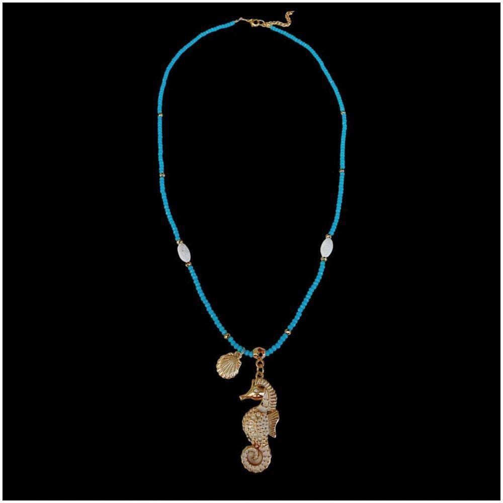 Colar Cristal Azul Cavalo Marinho