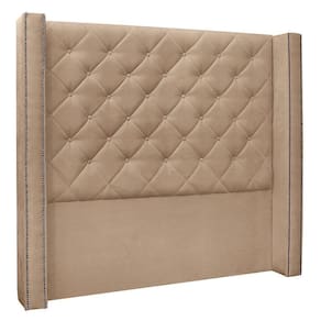 Cabeceira Queen 1,60m Vicenza Suede Bege