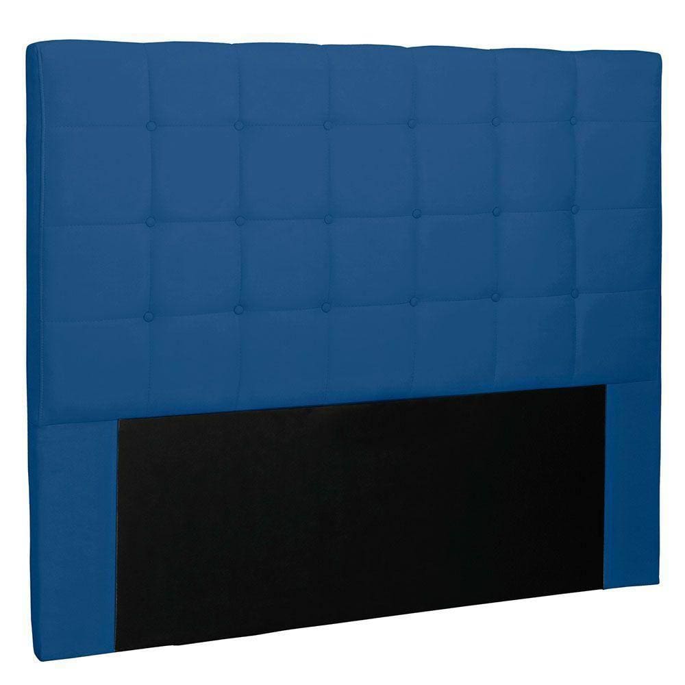 Cabeceira Casal 1,40m Verona Suede Azul Marinho