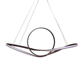 Lustre Pendente Nordecor Wari 2080 Marrom Led Bivolt