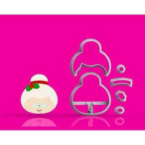 Cortador Natal Mamãe Noel - Modular ( Vovó) Tamanho 8 Cm