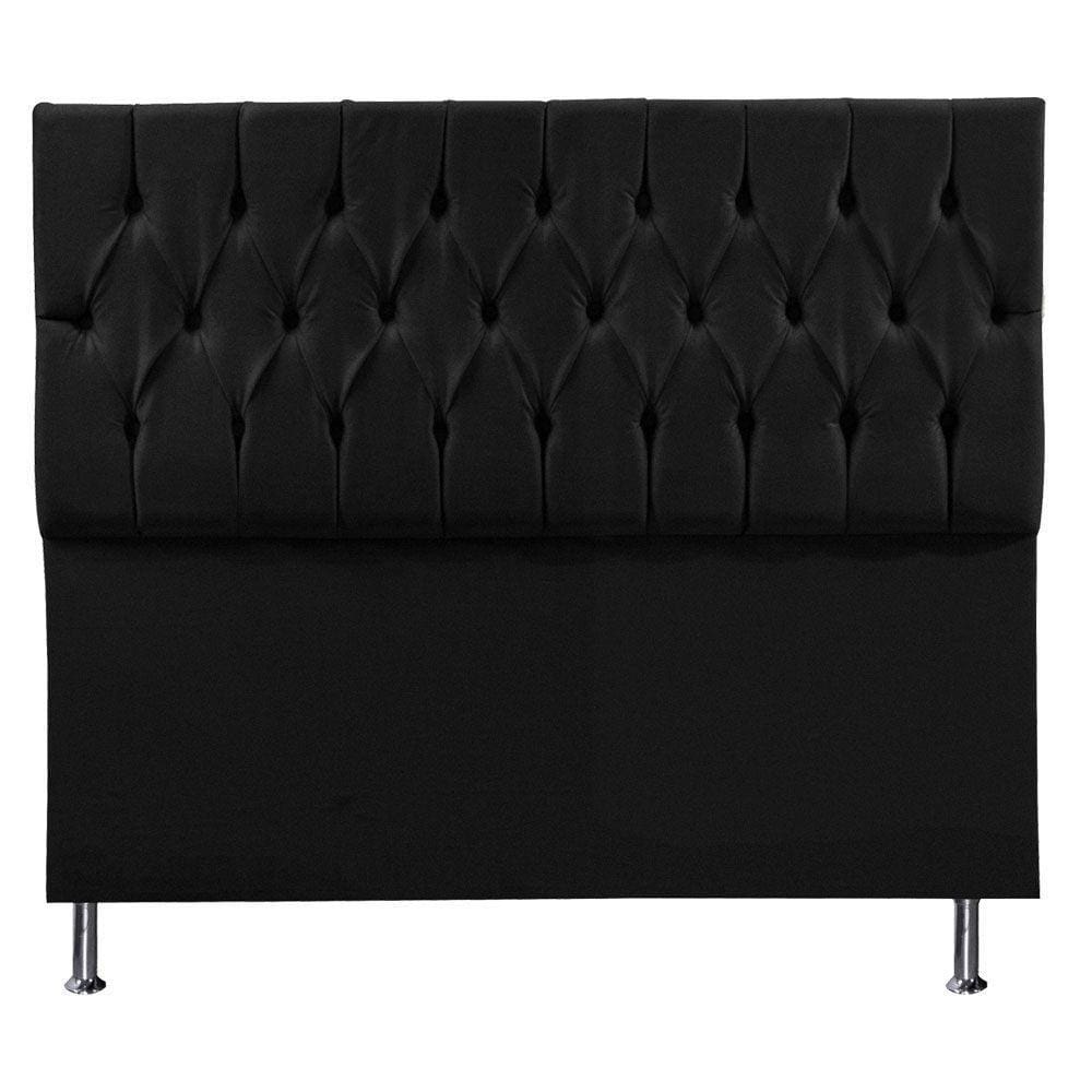 Cabeceira Queen 1,60m Suede Preto