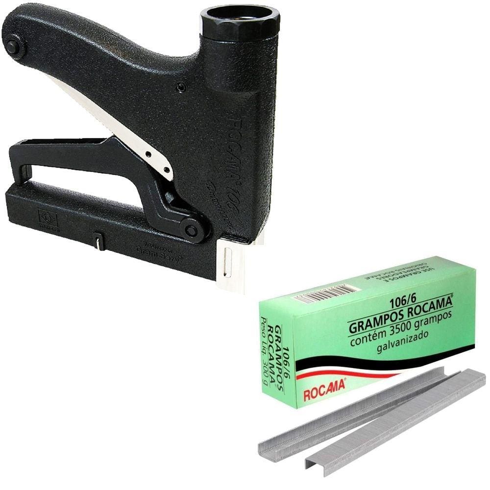 Grampeador Rocama Premium 106 + 3.500 Grampos 106/6mm