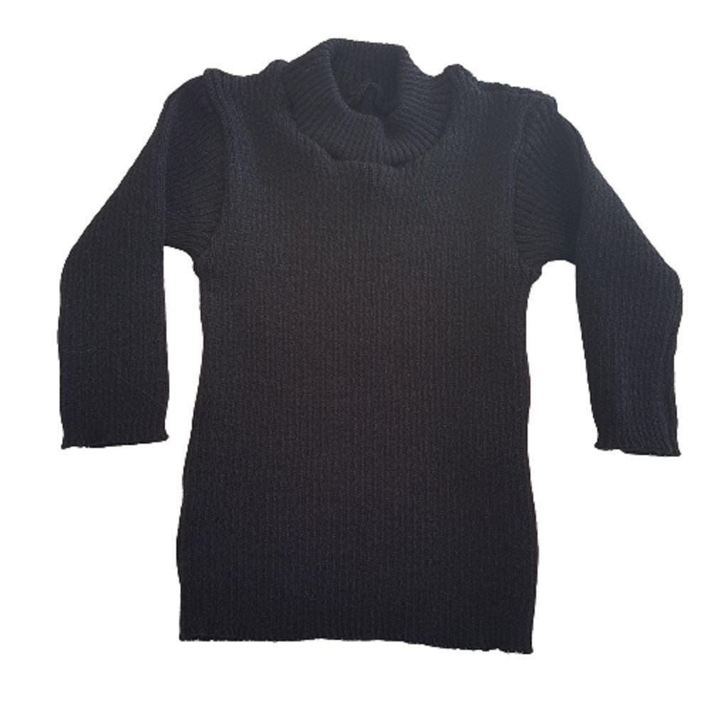 Blusa Básica Cacharrel de Tricô Preto Tricô Kids
