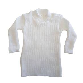 Blusa Básica Cacharrel de Tricô Branco Tricô Kids