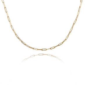 Colar Corrente Cartier 1.0 Folheado Em Ouro18k