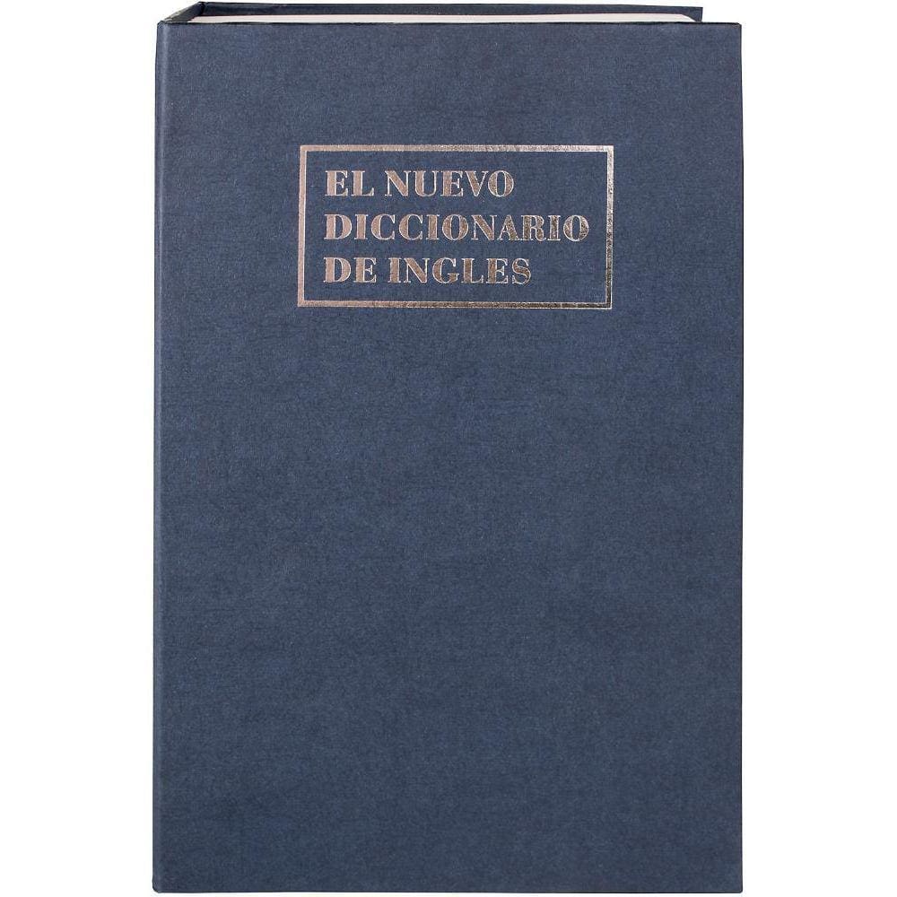 Cofre Mecânico com Chave Formato Livro Azul Fixser