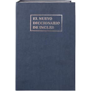 Cofre Mecânico com Chave Formato Livro Azul Fixser