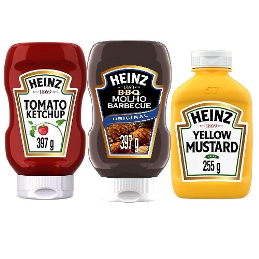 Burguer Kit Heinz Ketchup Tradicional 397g + Barbecue 397g