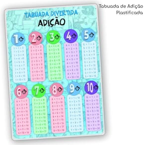 Jogo Pega-Pega Tabuada Brinquedo Educativo Pedagógico e Didático