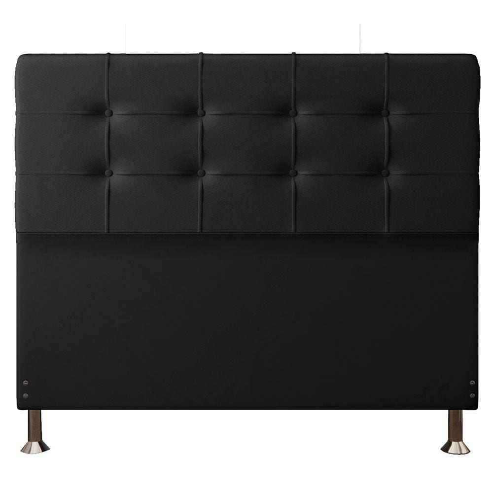 Cabeceira Casal 1,40m Atenas Suede Preto