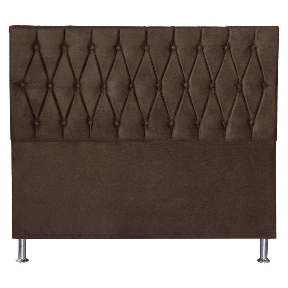 Cabeceira King 1,95m Paris Suede Marrom