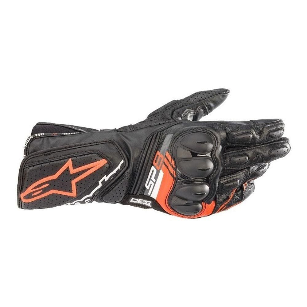 Luva Alpinestars Sp 8 V3 Couro Masculina Preto/Vermelho
