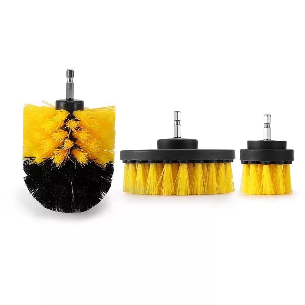 Kit 3 pçs Escovas Rotativas Limpeza Pesada Parafusadeira Furadeira