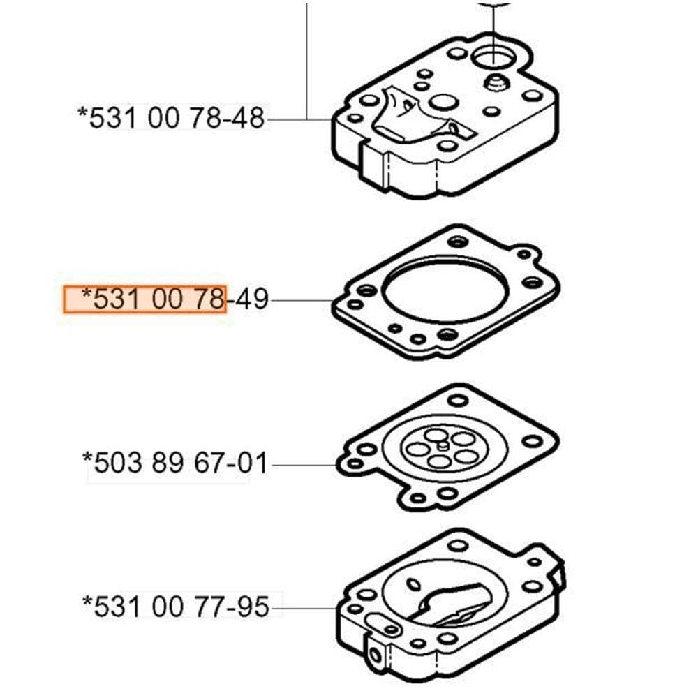 Junta Carburador Roçadeira 132r 133r Cód 531007849 Husqvarna