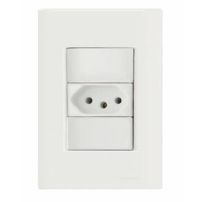 Conj 4x2 1 Tomada 2p+t 20 A 250 V Tramontina Giz Branco